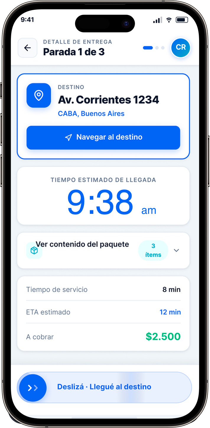 App Driver en celular
